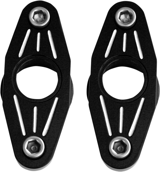 Swingarm Pivot Blocks - Black Anodized Ball-Milled