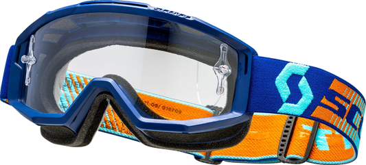 Split OTG Goggles - Royal Blue/Orange - Clear Works