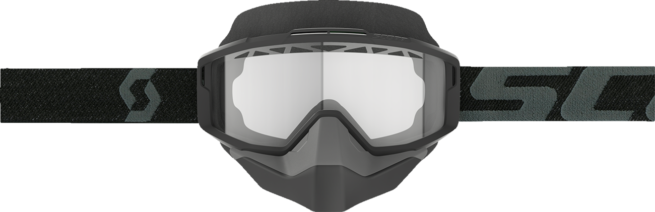 Split Snow Goggles - OTG - Black - Clear