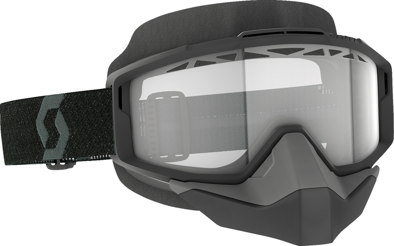 Split Snow Goggles - OTG - Black - Clear