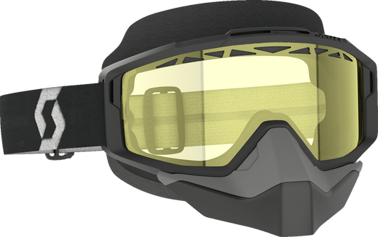 Split OTG Snow Goggle - Black/White - Dual Lens - Yellow